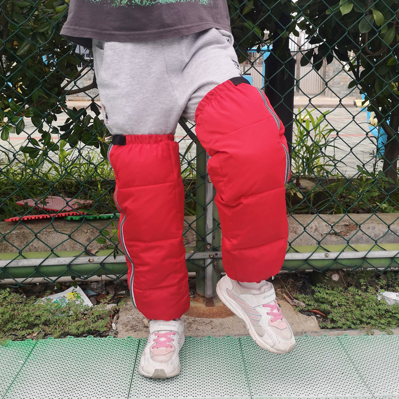 儿童电动车保暖羽绒护膝外穿膝盖挡风男女骑行电瓶摩托车冬季护腿