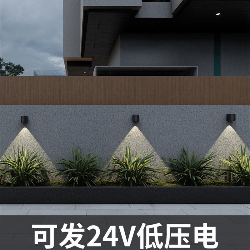 室外灯简易防水双头壁灯卧室客厅庭院景观灯别墅阳台花园洗墙灯