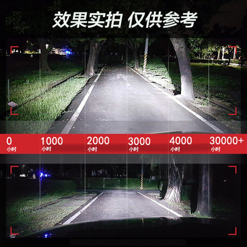酷兔 汽车led大灯超亮h7h1h4远近光9005H11改装强光9012hb4车灯泡