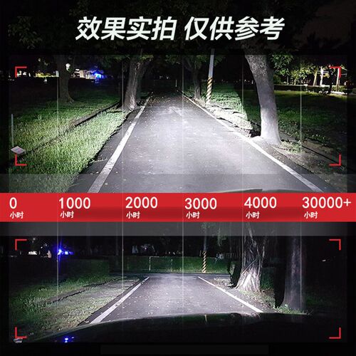 酷兔 汽车led大灯超亮h7h1h4远近光9005H11改装强光9012hb4车灯泡