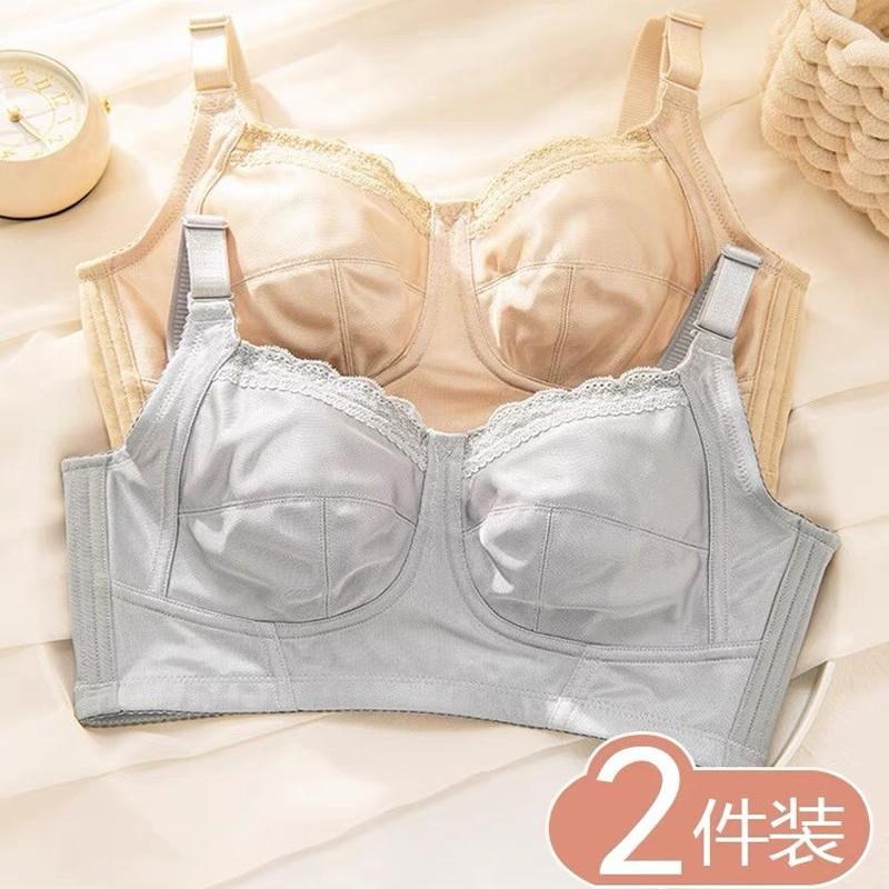 束胸内衣大胸显小夏季薄款全罩杯缩胸防下垂无痕全包显胸小的文胸