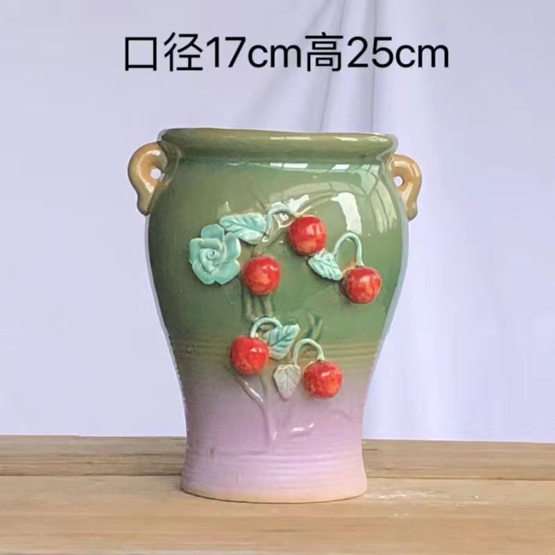 多肉花盆老桩大号特价清仓复古创意大口径粗陶透气肉肉植物盆包邮