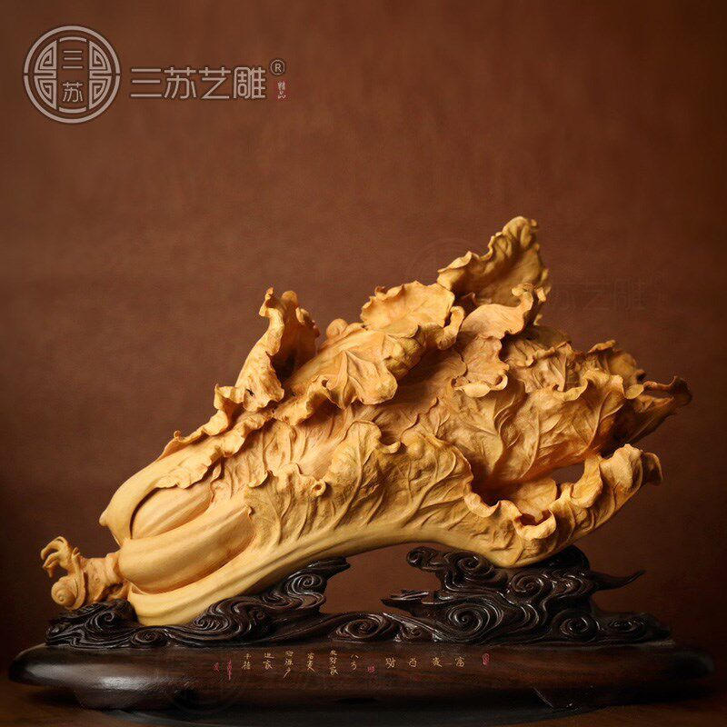小叶黄杨木雕摆件手工雕刻花鸟工艺品如意家居人物佛像客厅装饰品