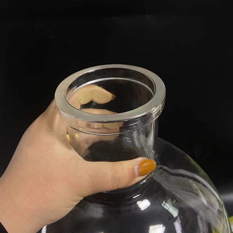 玻璃旋蒸瓶3L5L10L15L20L厚料法兰旋转蒸发器配套蒸发瓶接收烧瓶