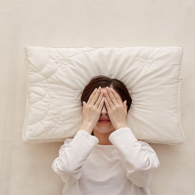 蚕丝枕护颈睡觉专用枕头枕芯护颈椎助睡眠单人家用一对拍2无压枕