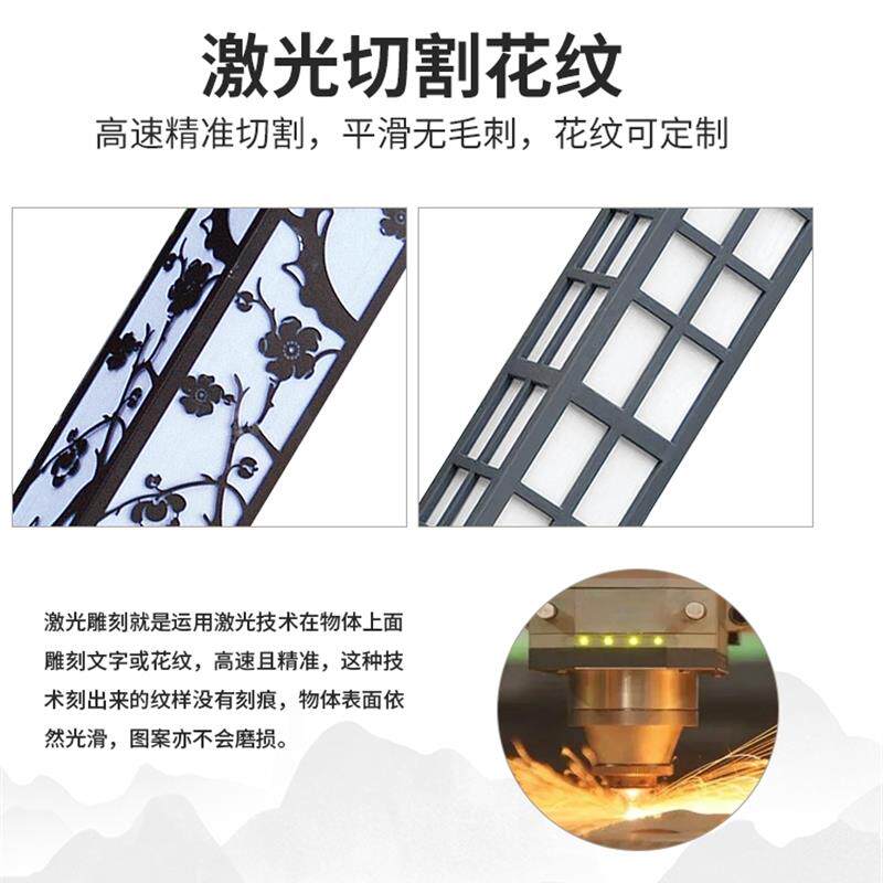 中式led太阳能方形景观灯柱3米户外防水绿化仿古花园景观庭院灯
