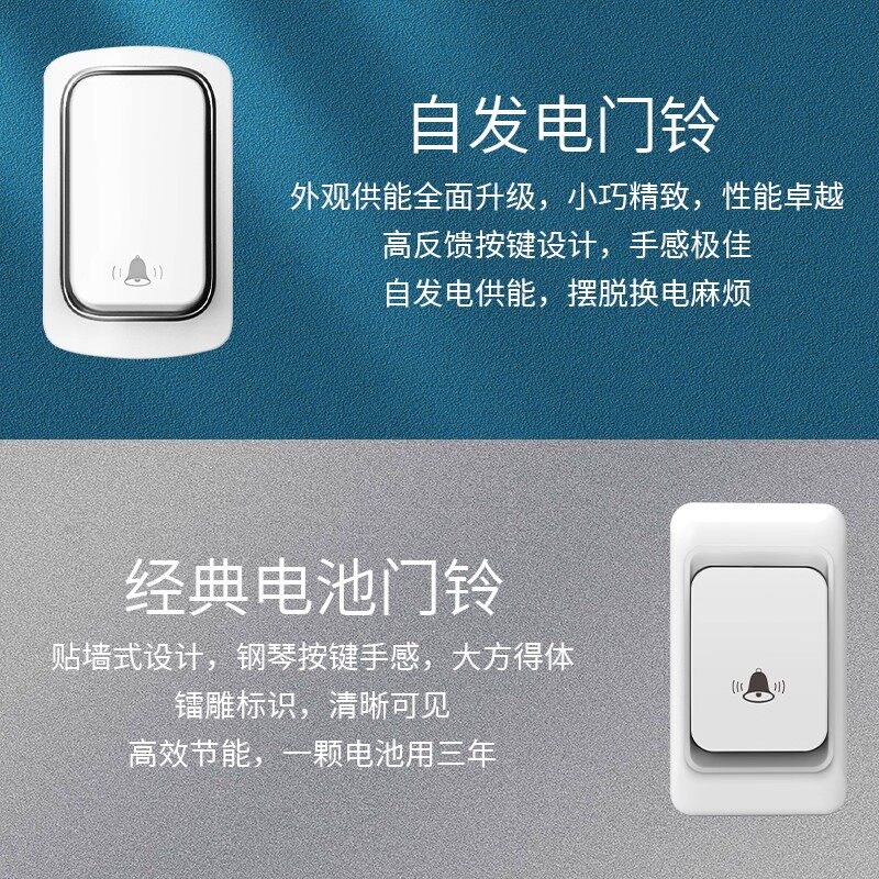 2025新款门铃家用无线门铃新型门铃远距离遥控门钟电铃老人呼叫器