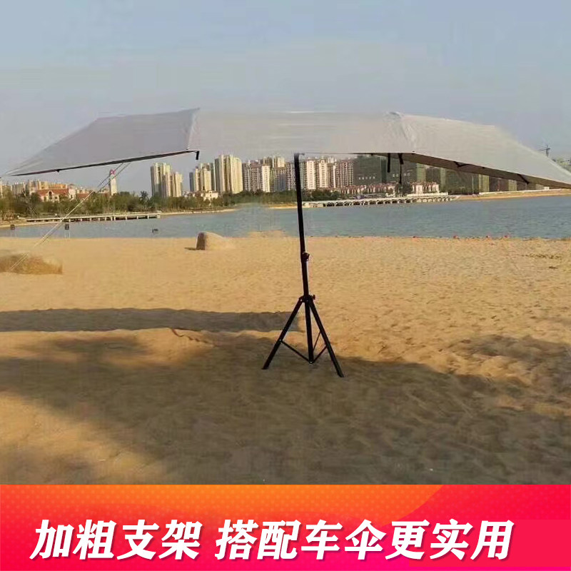 抗风加强款汽车遮阳伞 自动折叠伸缩遮阳棚 碳纤维支架 加厚牛津