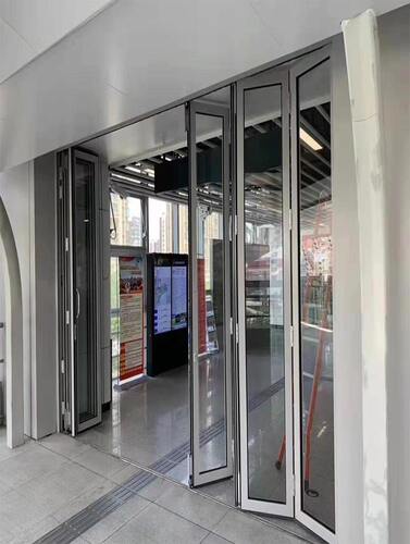 钛镁铝合金重型大折叠门洗车房车库商铺隔断阳台客厅厨房玻璃拉门