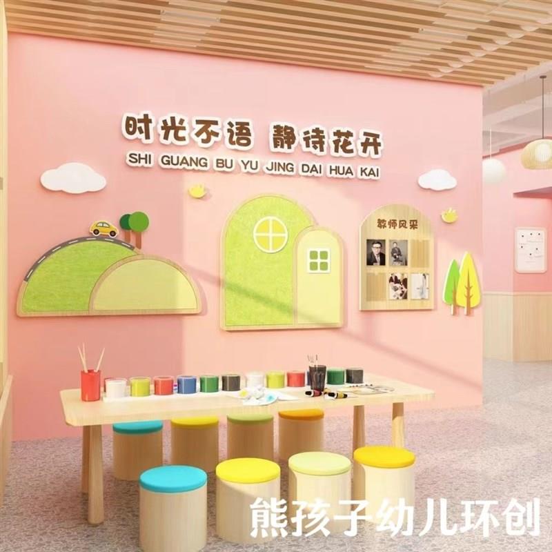 幼儿园环创主题墙成品文化墙面装饰材料毛毡板自粘贴纸创意布置