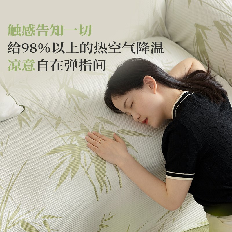 冰丝凉感沙发盖布宋代新中式设计竹野黑白防滑垫