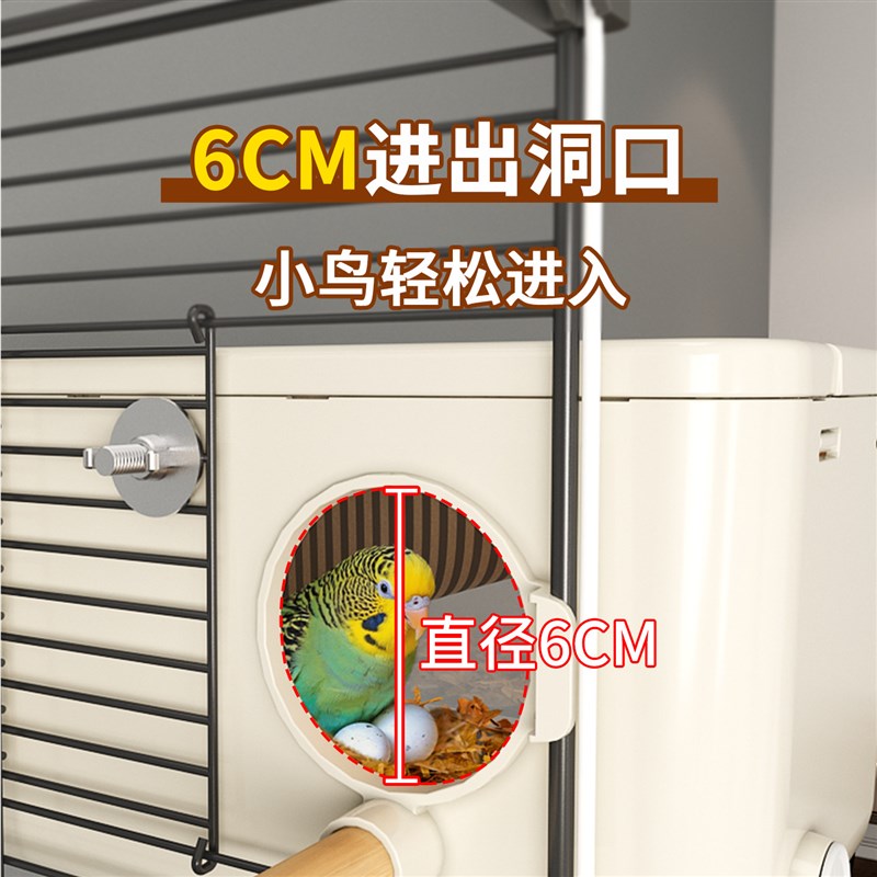 鹦鹉繁殖箱玄凤虎皮牡丹专用加热保暖过冬小鸟窝可视珍珠用品鸟巢