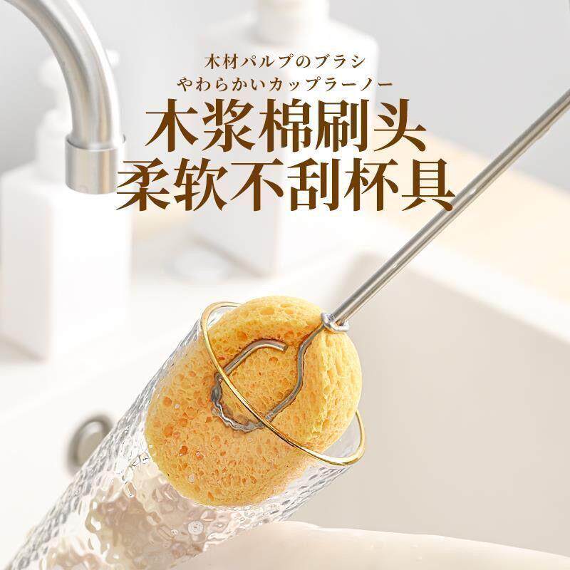 钢丝球夹子不锈钢清洗辅助夹杯子奶瓶洗锅刷通用一夹多用海绵夹钢