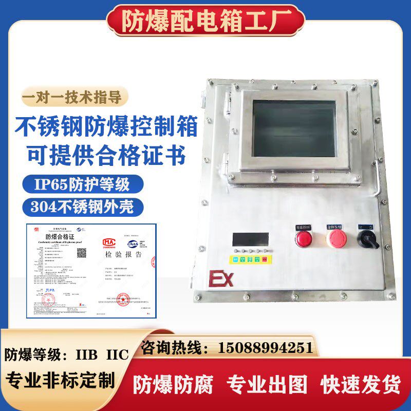 不锈钢防爆控制箱 IIBT6 显示屏 触摸屏 鼠标键盘 仪表箱 定制