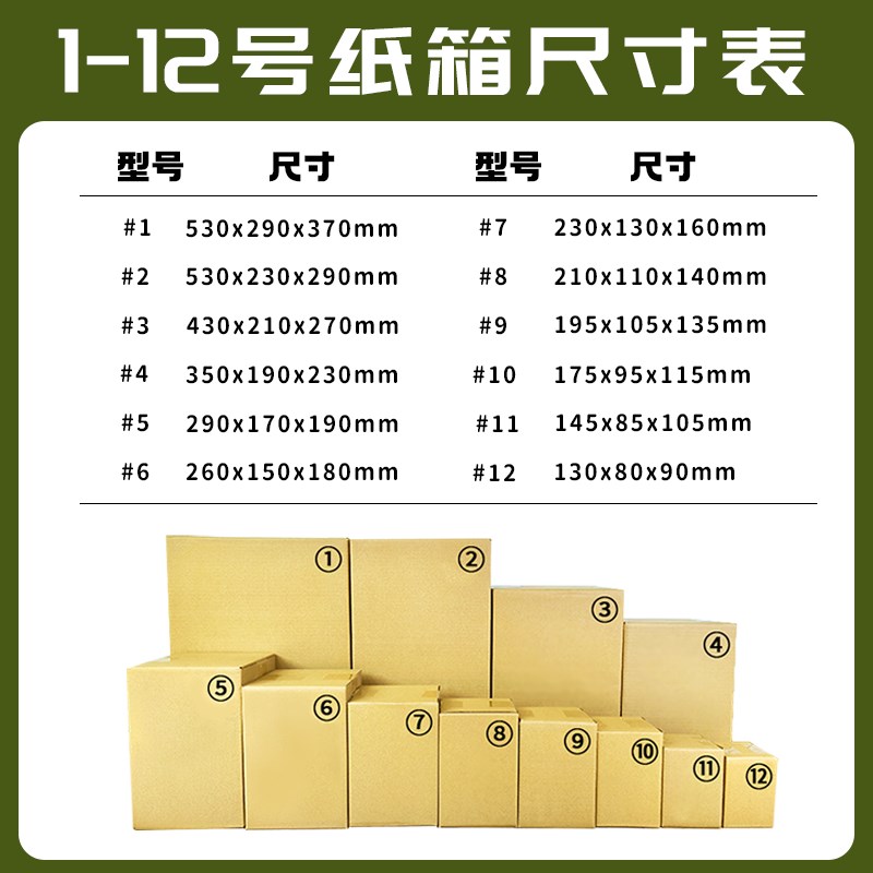广州发货邮政箱加厚加硬电商快递小包装盒物流打包发货中转箱