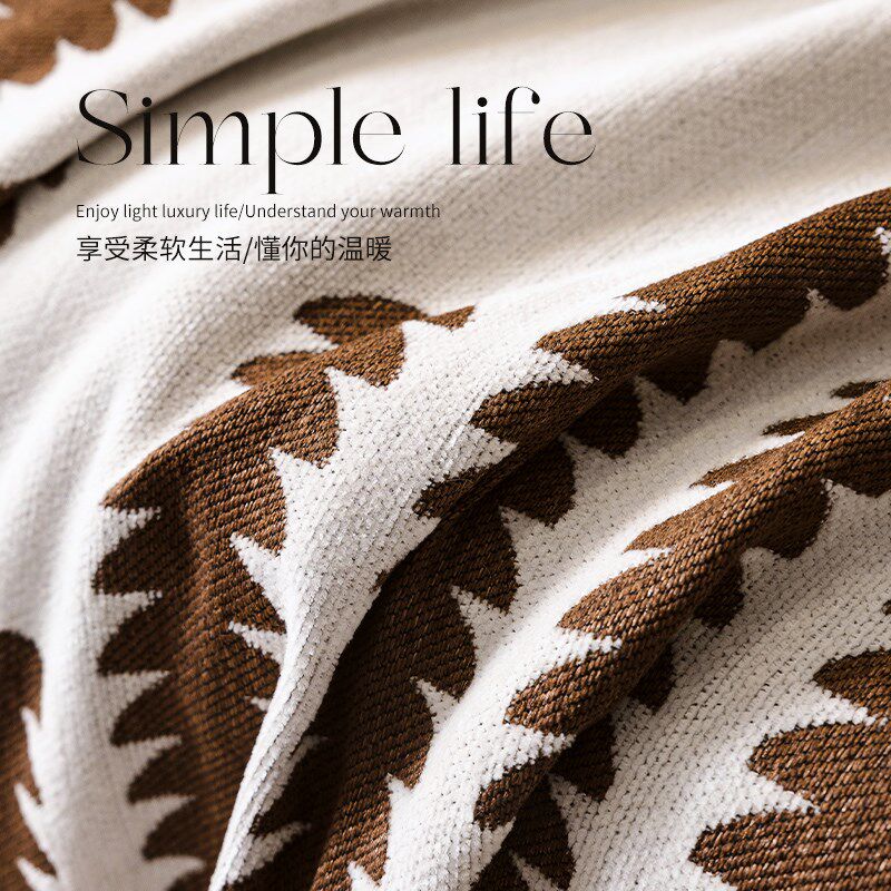 黑白轻奢沙发盖布四季通用沙发巾高级感沙发套罩2024新款坐垫盖毯