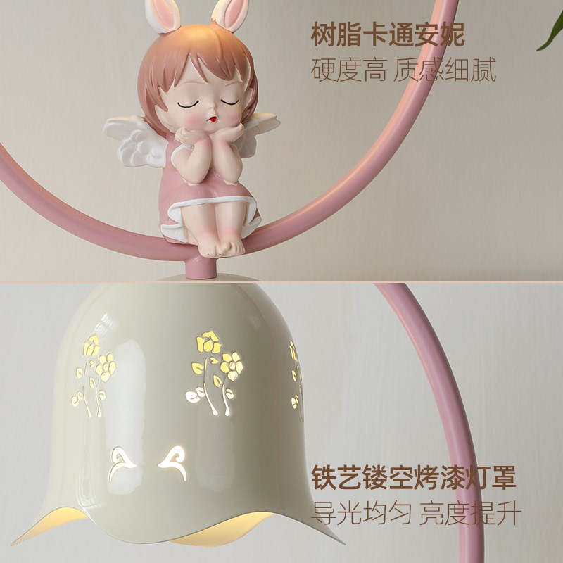 新款奶油风卧室床头吊灯创意温馨简约背景墙高级感儿童房间吊线灯