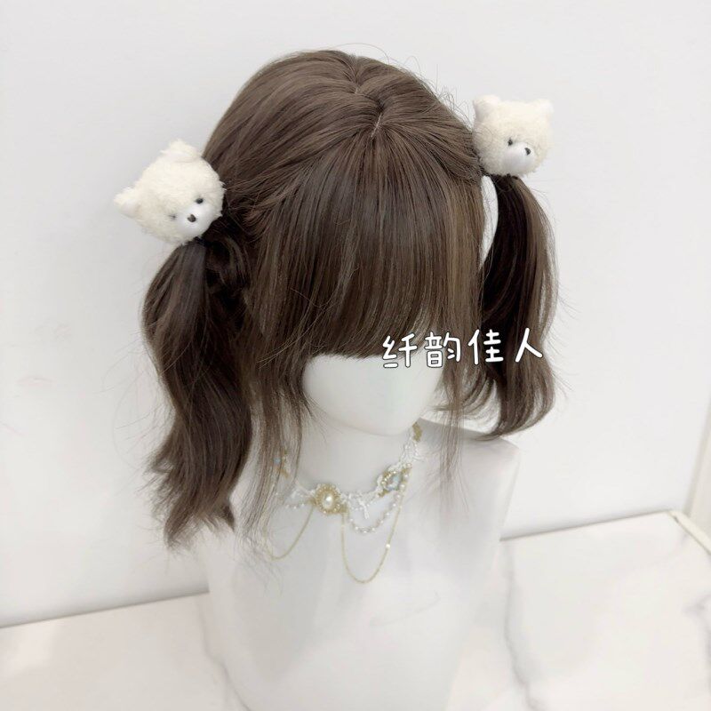 纤韵佳人假发女30cm短发网红lolita自然jk短卷发齐刘海氛围感软妹