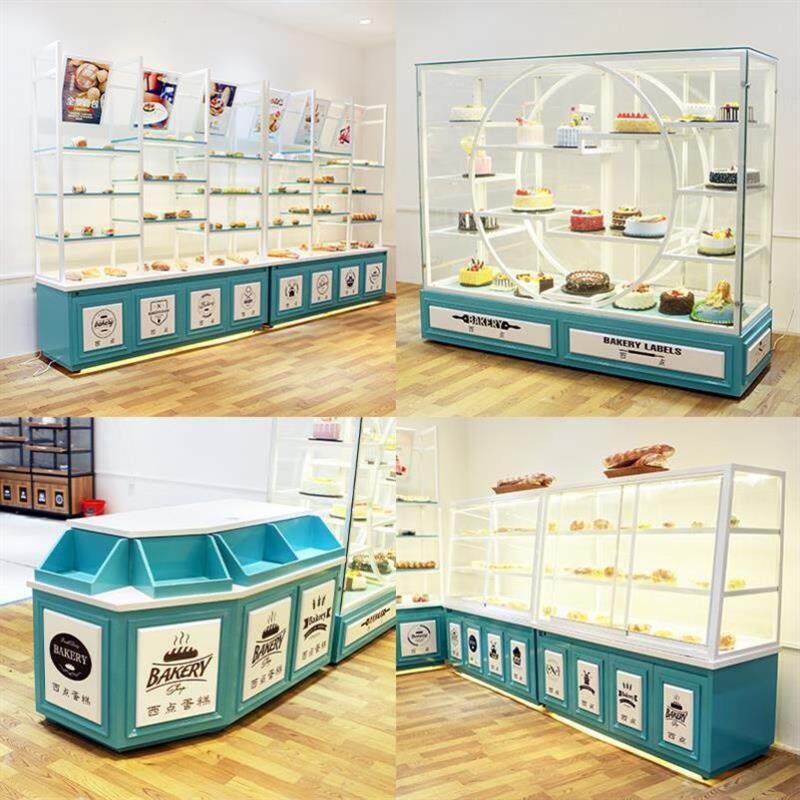 实木面包柜面包展柜展示柜蛋糕模型柜中岛柜边柜铁艺面包货架