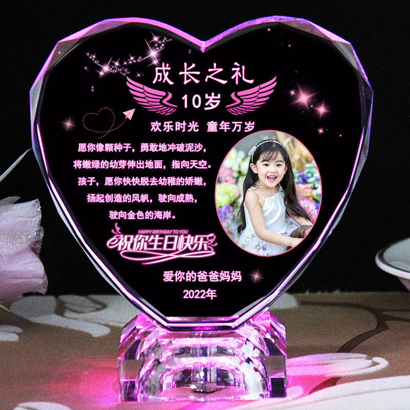 成长之礼送女儿10岁女孩子生日礼物14青春18岁成人礼男生照片定制