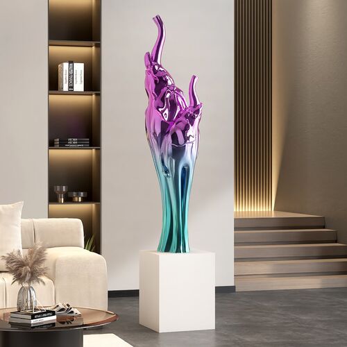 大型大象艺术雕塑客厅落地灯摆件玄关电视柜旁楼梯下高级感装饰品