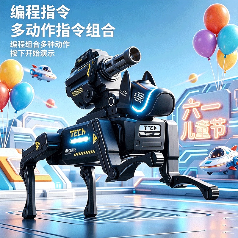 AI智能益智铁蛋机器狗男孩生日礼物早教遥控编程手机机械儿童玩具