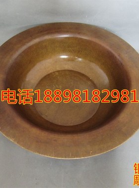 大号铜盆纯铜洗脸盆家用加厚仿古宽边老式取暖烤火泡脚电视剧拍摄