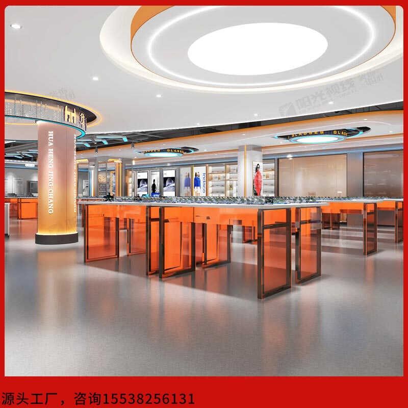 阳光视线工厂店设计眼镜商品展示柜陈列时尚墨镜柜台简约展示架