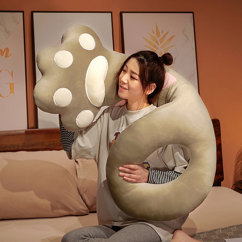 女生睡觉抱枕夹腿神器抱着枕头网红款长条巨型玩偶成人可爱大猫爪