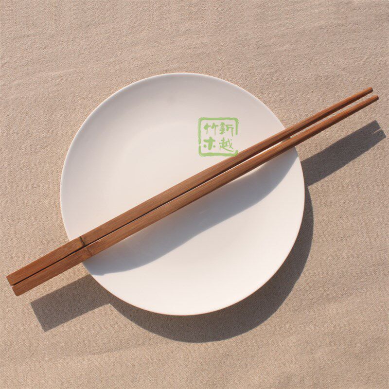 手工竹节筷子 火锅店专用加粗加长老式防滑特色筷子 定制logo刻字