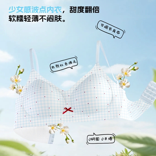 2026年新款小波点无痕内衣女舒适无钢圈零束缚小胸聚拢少女生文胸