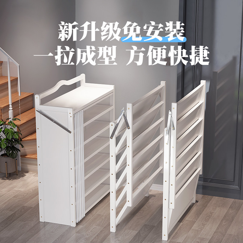 免安装防尘布帘鞋架可折叠门口多层鞋柜家用收纳神器省空间置物架