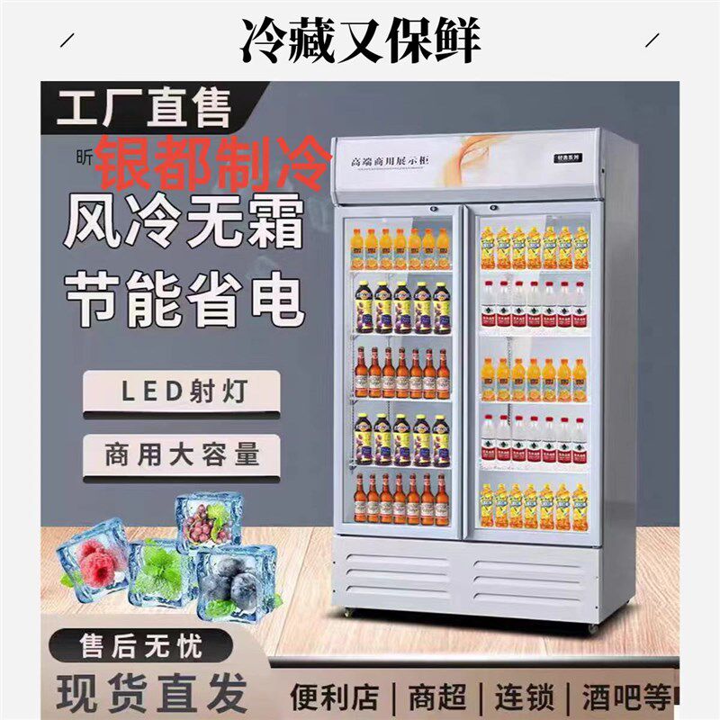 冷藏展示柜单门饮料柜商用双开门冰柜冰箱超市啤酒保鲜柜立式冰柜