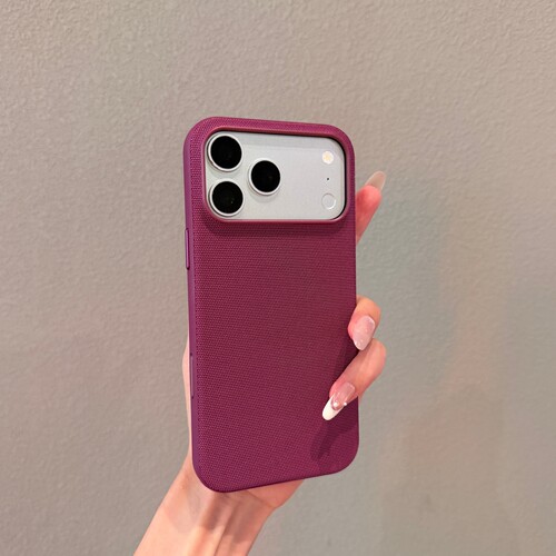 Magsafe磁吸科技织物适用苹果18promax手机壳iPhone17勃艮第酒红色新款布纹16pro情侣15防摔保护套13高级14PM