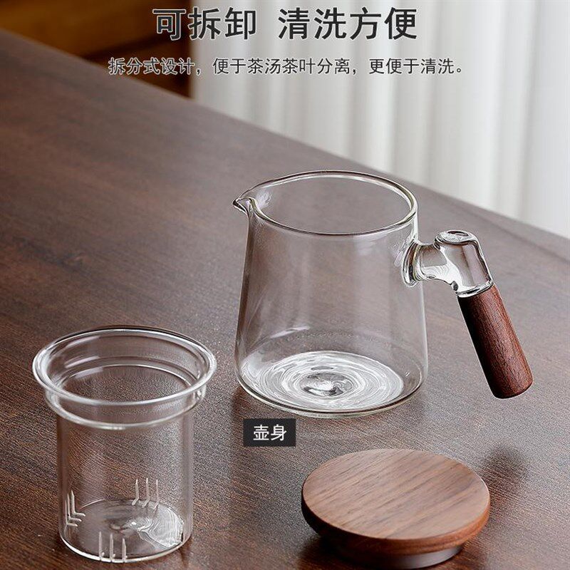 玻璃泡茶壶耐高温加厚隔热过滤红茶具家用茶水分离花茶壶煮茶套装