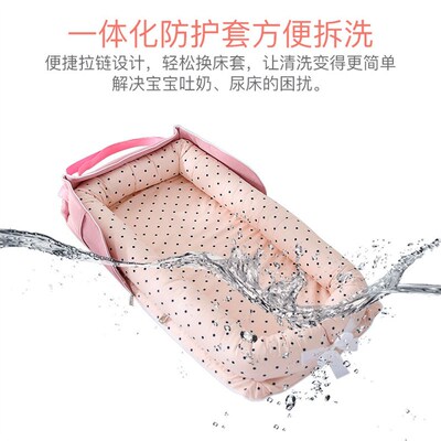 婴儿便携床中床新生儿移动床定型枕单肩包仿生bb床幼儿防惊跳睡床
