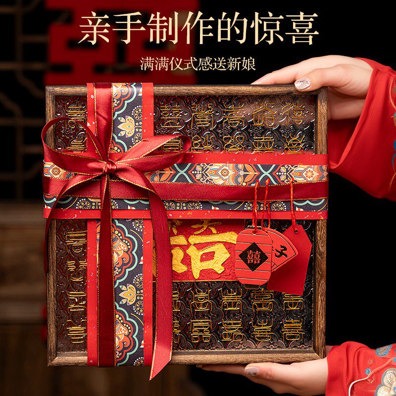 喜字百喜图新婚礼物手工diy掐丝珐琅高级摆件送新人结婚订婚礼品