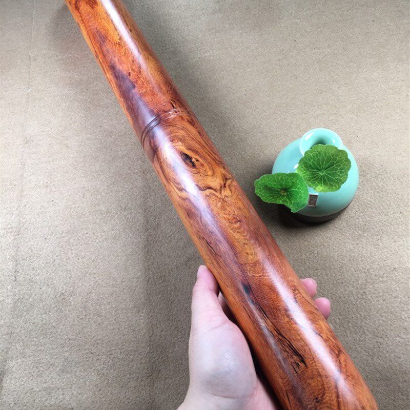 紫檀柳鬼脸把玩棍棒原木料按摩敲背木棍似海南黄花梨防身棒擀面杖