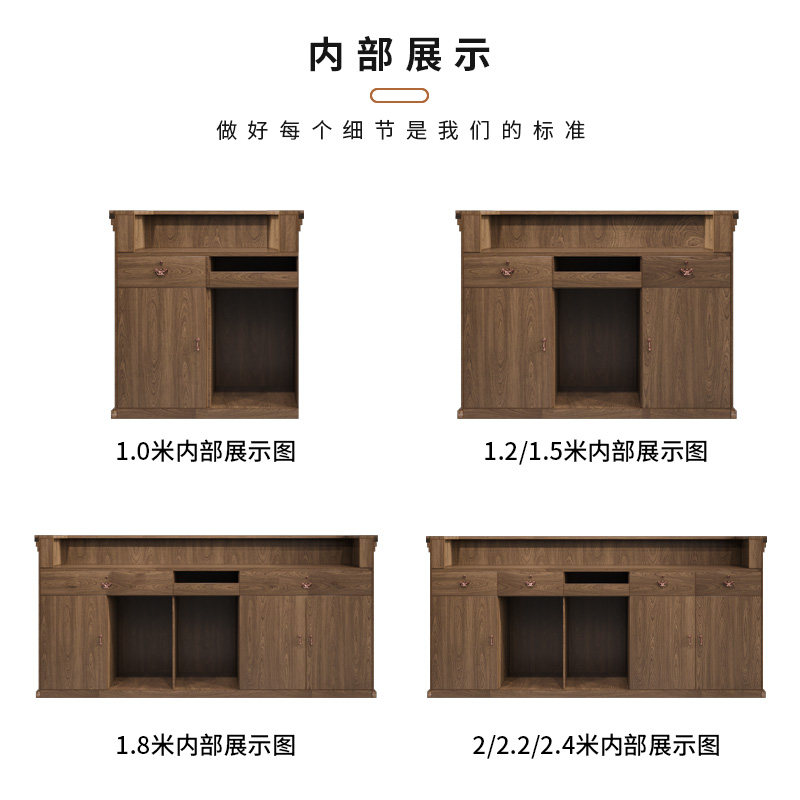 复古做旧收银台店铺小型吧台理发店柜台美容院前台新中式接待台桌