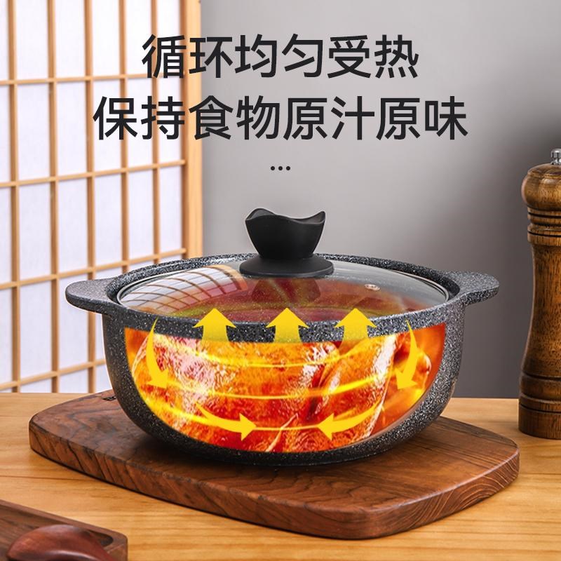 电磁炉专用砂锅炖锅无需导热片小沙锅燃气通用煲汤家用两用陶瓷煲