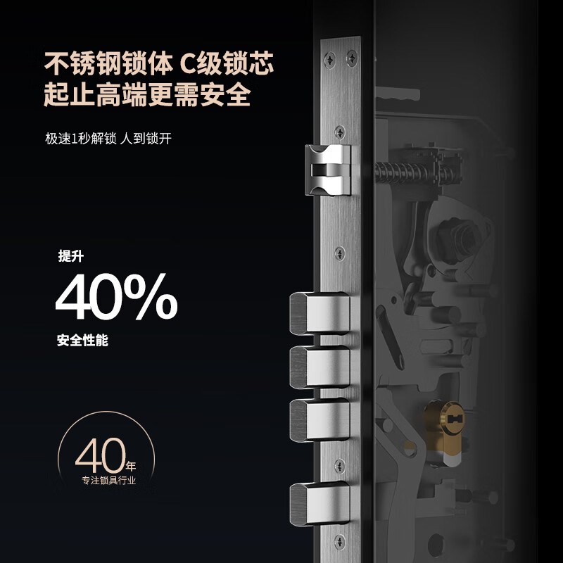 半自动指纹锁家用防盗门智能门锁出租大门密码锁一握开电子智能锁