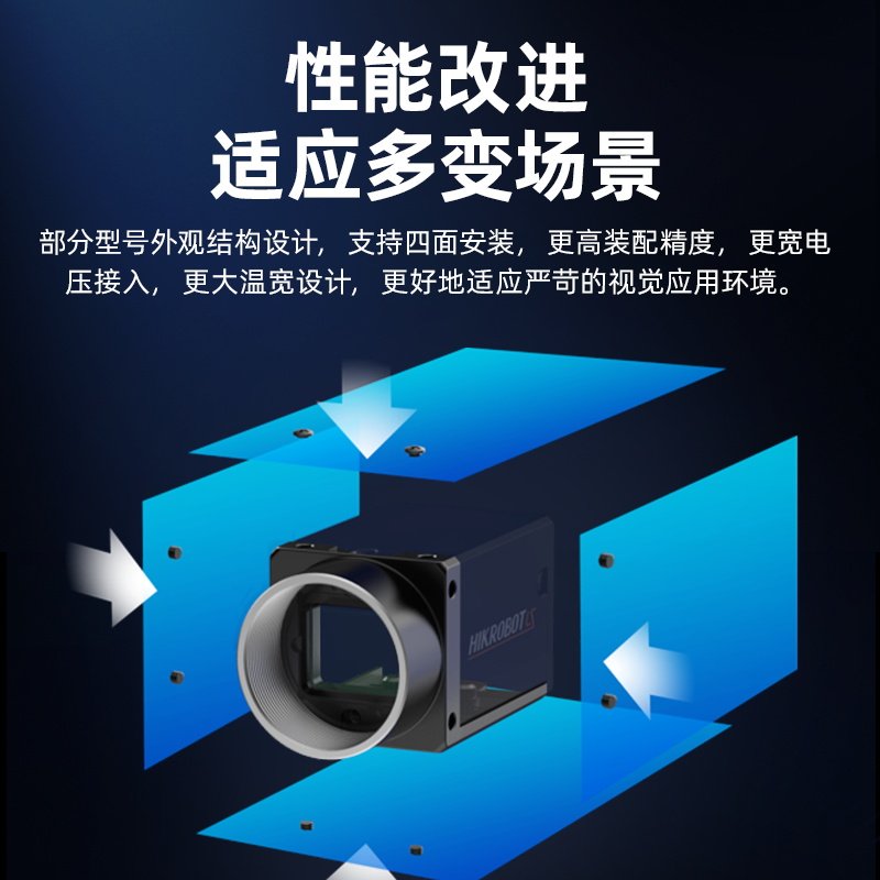海康机械视觉工业相机高速面阵高清彩色全局快门视觉相机