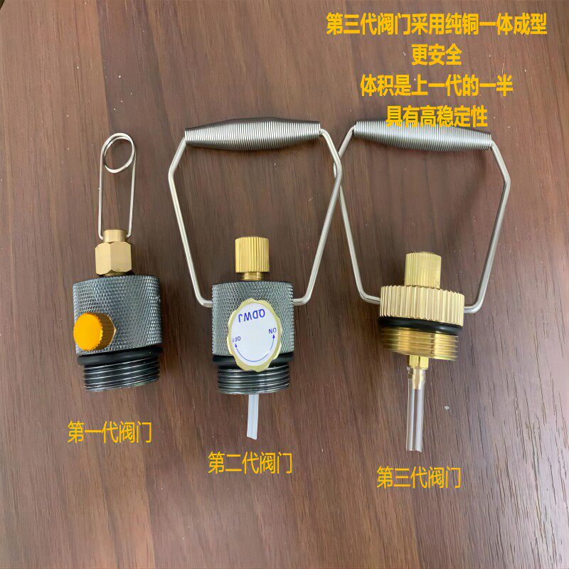 不锈钢小钢瓶可重复充气可携式户外储气罐(空罐不含气发货)