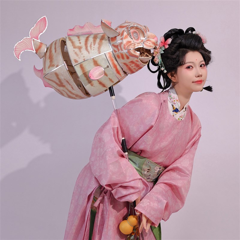 一念守仙 元宵节原创猫猫鱼灯手工diy材料包灯笼古风高端手持花灯