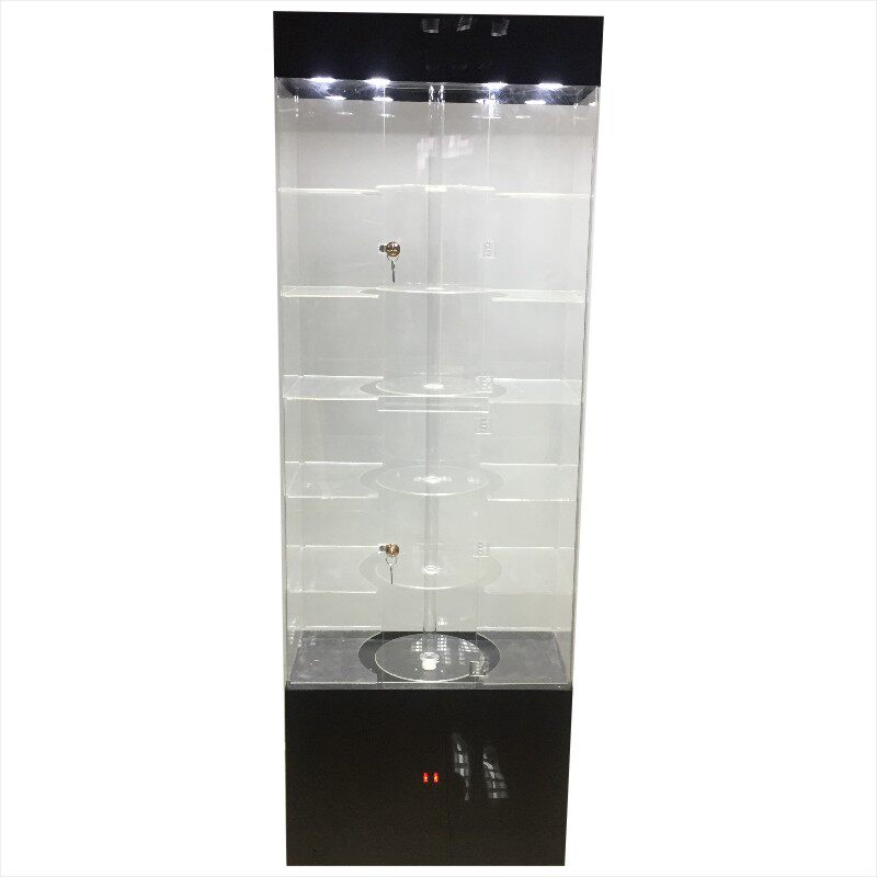 亚克力有机玻璃美容院展柜产品化妆品精品饰品手表旋转展示柜展架