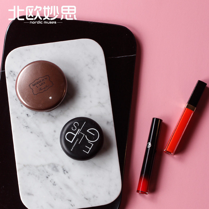 大理石托盘北欧创意西餐盘子天然简约家用餐盘欧式牛排盘置物摆件