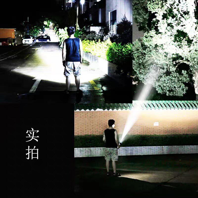 Panyz潜水手电筒进口XHP70超亮强光户外水底防水LED充电水下照明