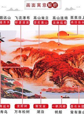景德镇陶瓷器描金鸿运当头聚宝盆开业装饰办公室家居客厅玄关摆件