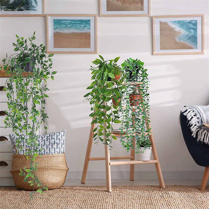 仿真绿植垂挂藤蔓假花情人泪家居客厅摆设吊篮装饰悬挂绿植小盆栽