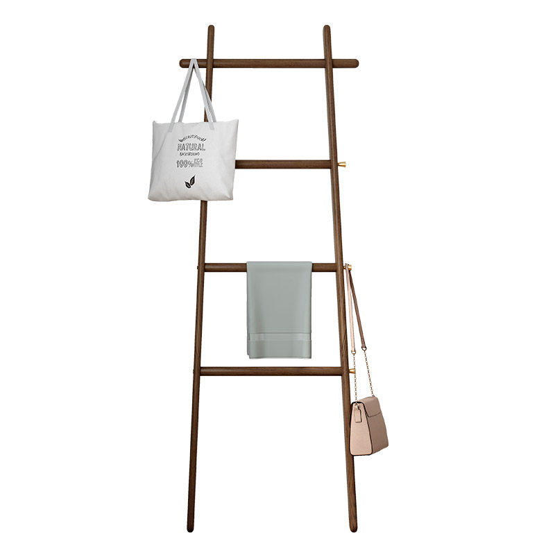 实木衣帽架网红挂衣架子靠墙办公室梯子架卧室家用衣服北欧衣架
